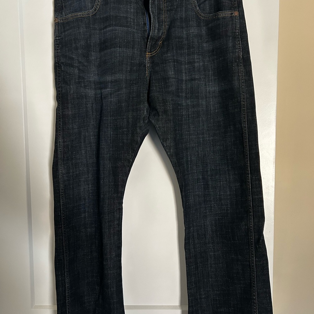 Wrangler Men's Dark Blue Straight Jeans
